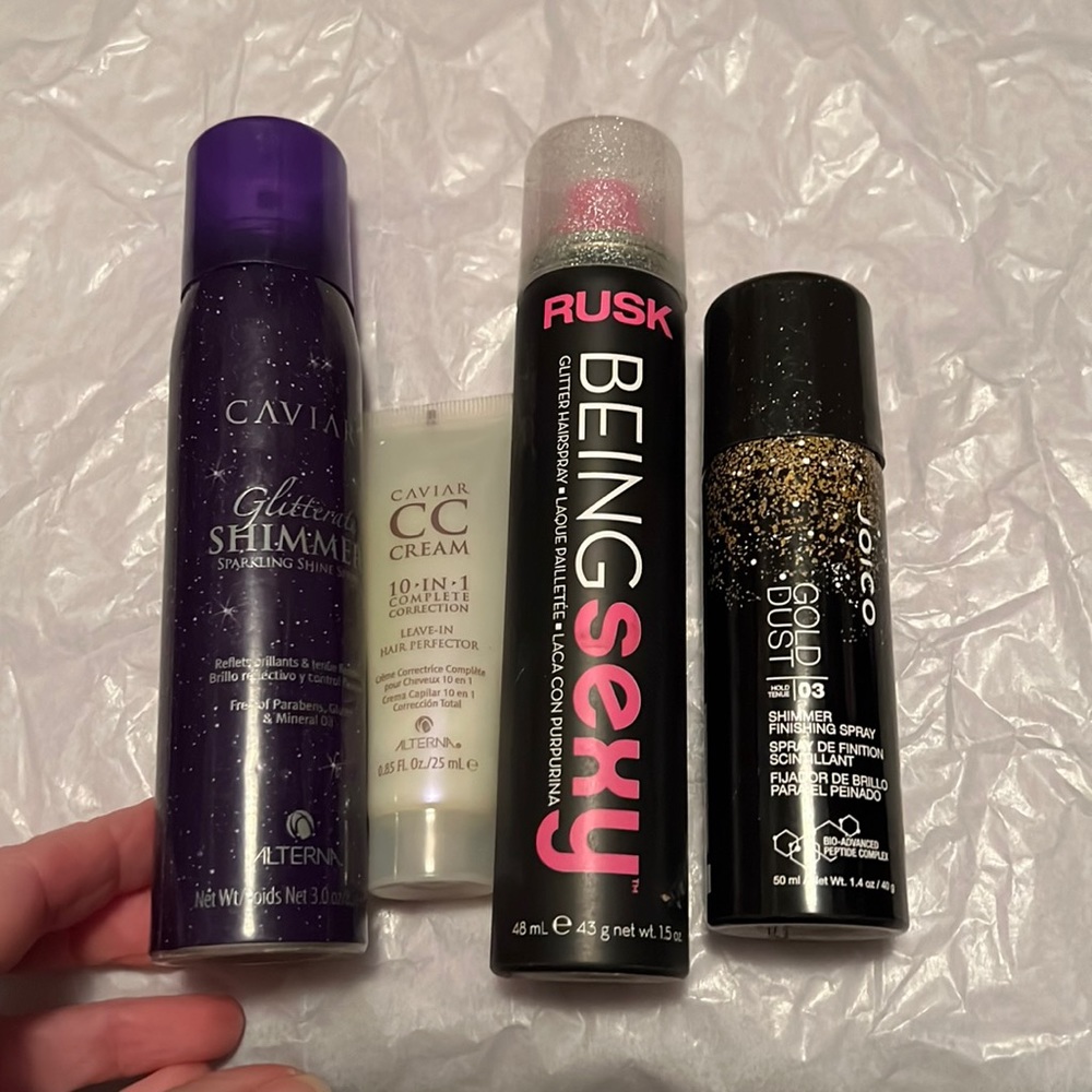 Alterna caviar glitterati shimmer shine spray full size plus some bonus products